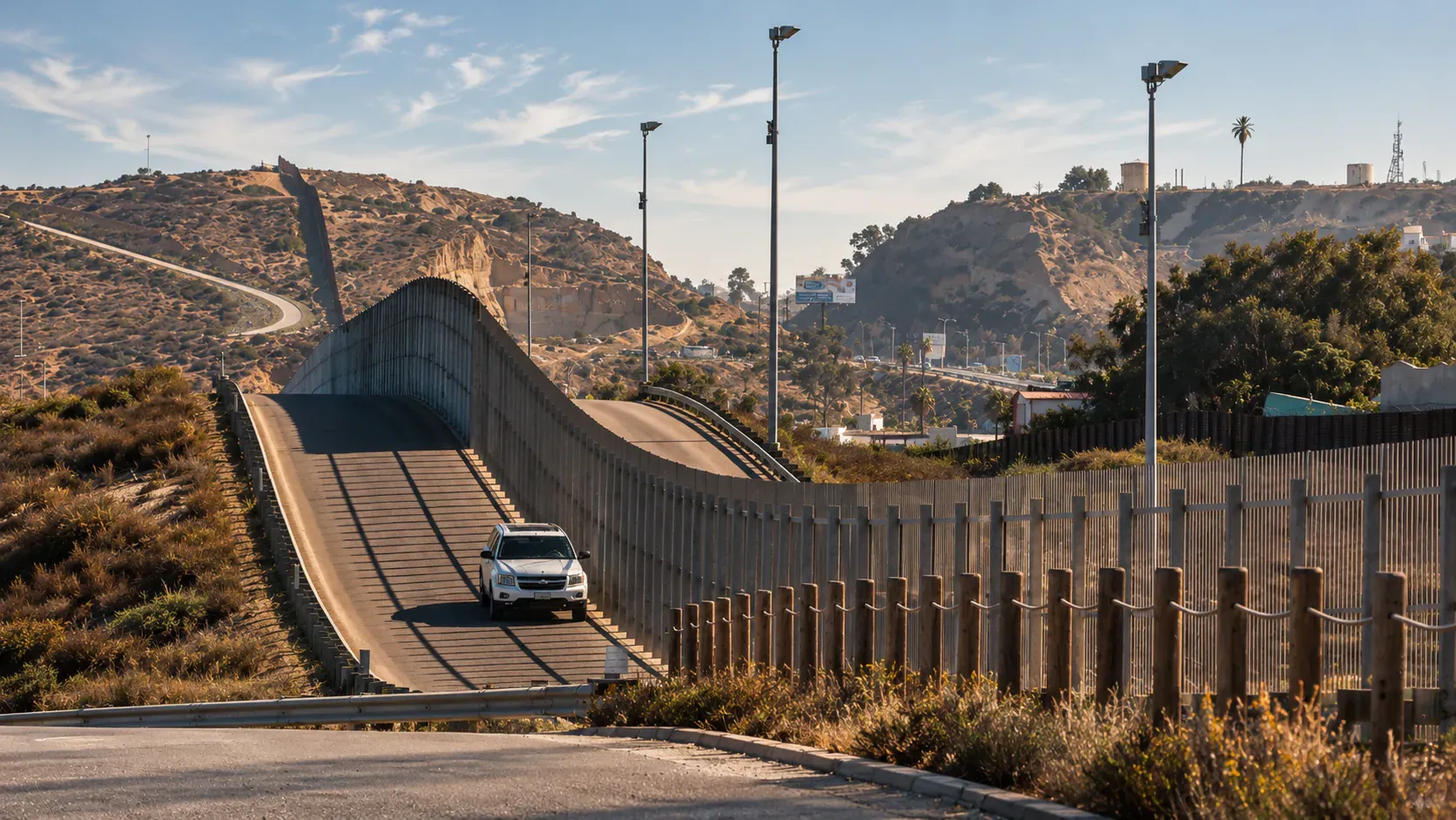 Muro fronterizo entre Tijuana y San Diego